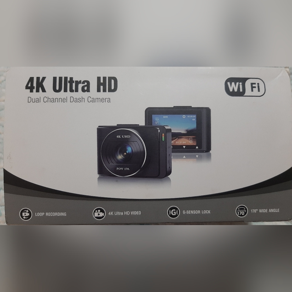NWT 4K Ultra HD Dual Channel Dash Camera  With Front And Rear Camera